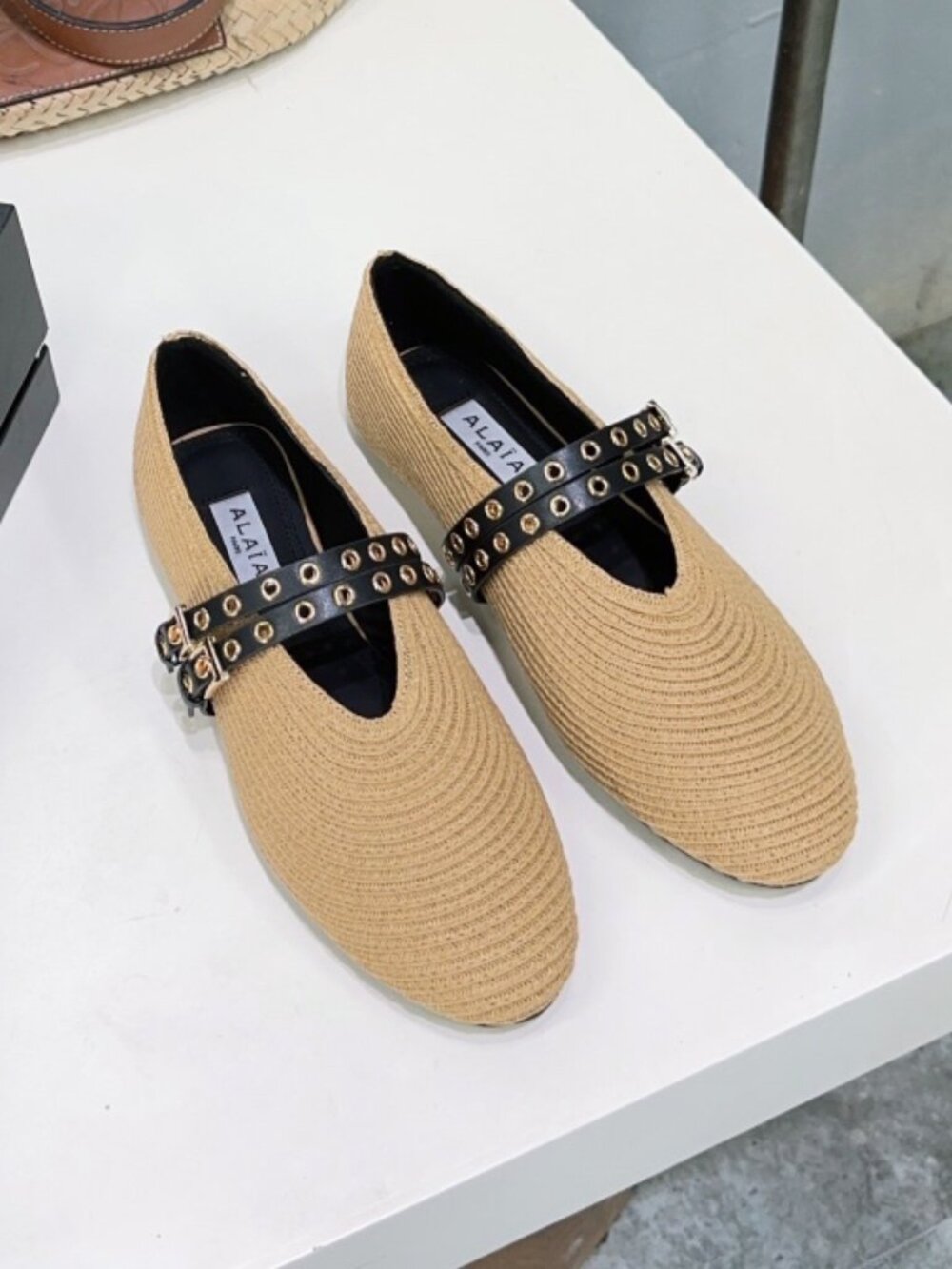 Alaïa Woven Ballerina Flat